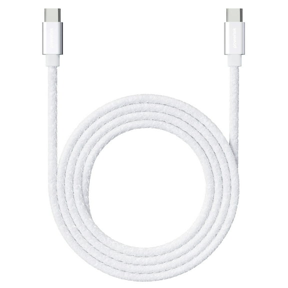 Liquipel Powertek Pastel Velvet USB-C to USB-C - White