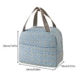 thumbnail image 3 of Yhmxh Tweed Insulated Lunch Bag, Reusable Thermal Lunch Tote Bag with Front Pocket & Double Hand Strap, Leakproof Cooler Lunch Box for Adults Work Office Picnic Travel, Portable Food Storage Handbag, 3 of 6
