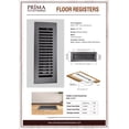 thumbnail image 5 of Prima Decorative Hardware, Floor Register A/C, Vent Cover, 3" x 10", Cast Aluminum, White, 2 Pack, 5 of 13