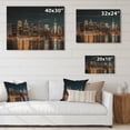 thumbnail image 4 of Designart "Reflection Of New York City At Night Skyline Symphony" City New York Print on Natural Pine Wood, 4 of 5