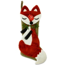 Burlap Fox Christmas Stocking, Multicolor, 21.5", by Holiday Time
