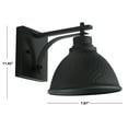 thumbnail image 3 of SAFAVIEH Melila 2-Light A19 Black Steel Wall Sconce with Black Shade, Set of 2, 3 of 7