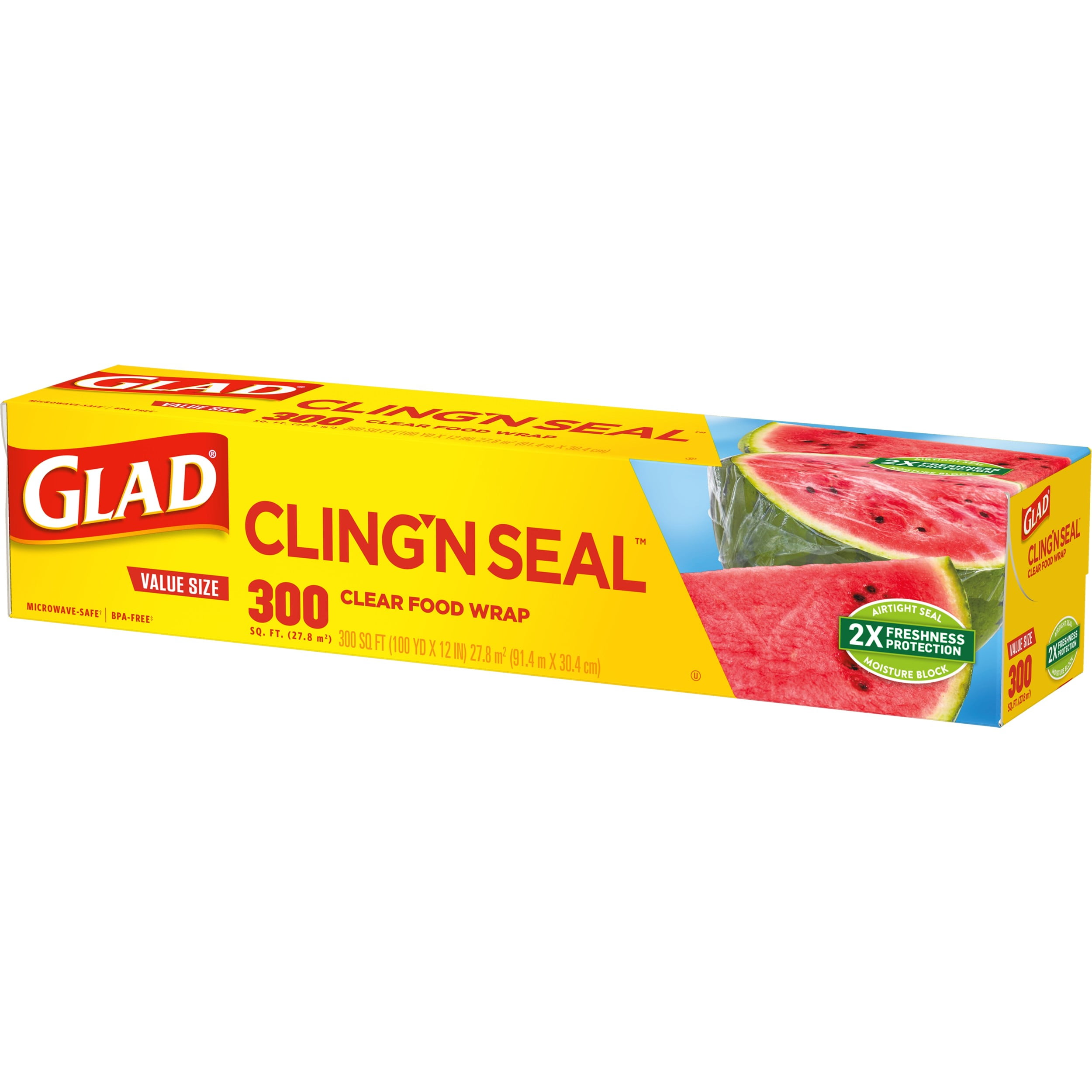 2-GLAD Cling Wrap Winter Edition Green Tinted Food Plastic Wrap Holiday  Xmas NEW