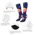 thumbnail image 3 of Fotbe Planet Pastel Galaxy Calcetas Divertidas Estampadas para Hombre y Mujer, Calcetas de Algodón hasta la Rodilla para Caminar, Correr, Enfermería y Embarazo, 3 of 6