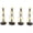 Yellow+Black + Plastic, variant on 4 Pack Traffic Delineator Post Cones with Fillable Base, Adjustable Plastic Safety Barrier with 5Ft Plastic Chain, Outdoor and Indoor Crowd Control Stanchion for Traffic Control and warning