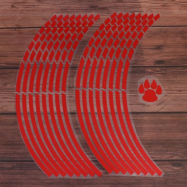 TABLETREANDS 2Ud Sticker Para Neumático De Motocicleta Material PVC Rojo Resistente A Intemperie