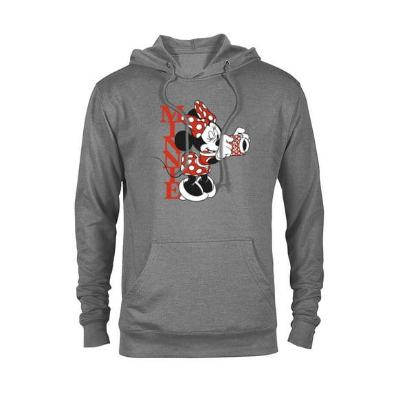 Disney Minnie Mouse with Camera Polka Dot Day Vintage - Pullover Hoodie for Adults - Customized-Athletic Heather