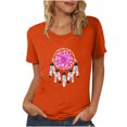 thumbnail image 1 of Dadaria T-Shirt Orange pour Femmes Manches Courtes Col Rond Attrape-Rêves d'Été TG, 1 of 5