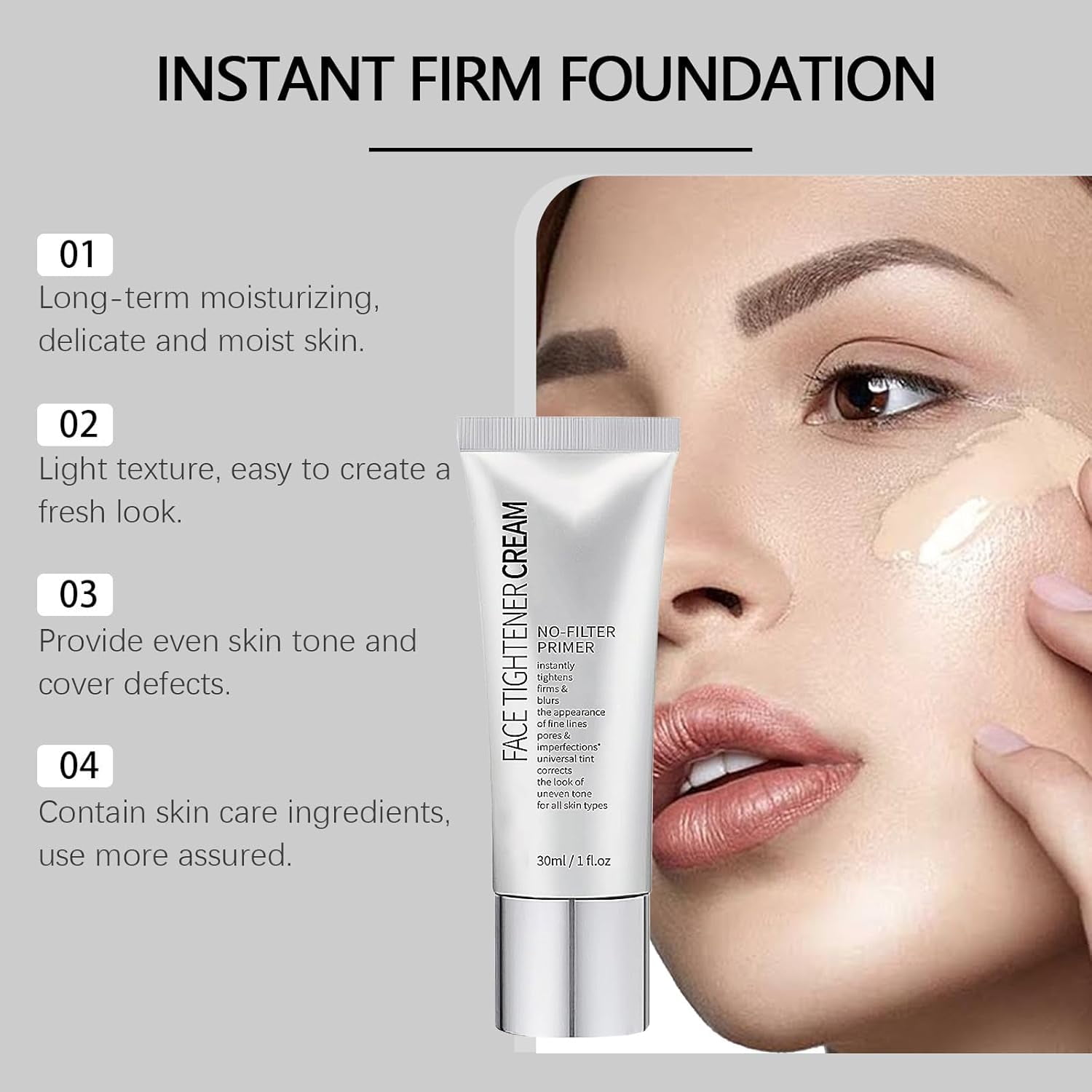 Face Tightener No-Filter Primer, Skin Tightener 30ml, Blurring Face ...