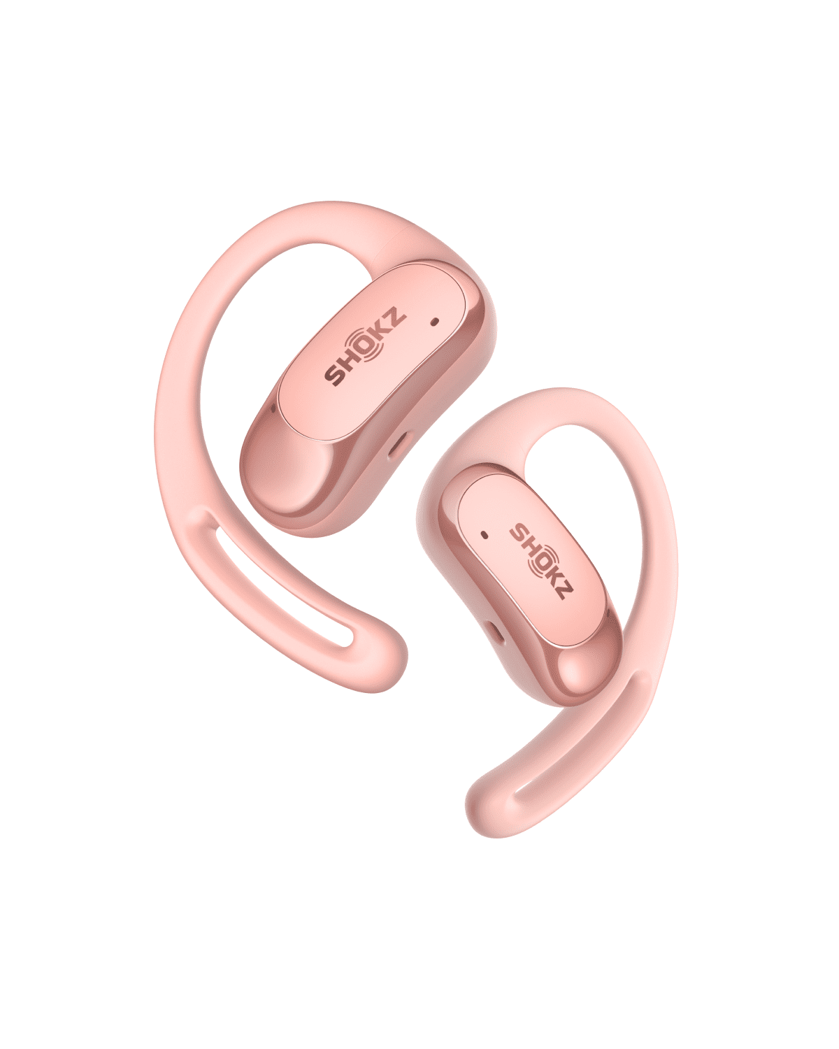 Restored Shokz OpenFit Air - Open-Ear Headphones, True Wireless Earbuds, Water Resistant, Secure Earhooks for Daily Use, pink