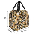 thumbnail image 3 of Lsque Mushrooms Honeycomb Pattern Lunch Bag Women/Men Insulated Lunch Box,Small Leakproof Cooler Food Lunch Containers Reusable High Capacity Lunch Tote Bags, 3 of 6