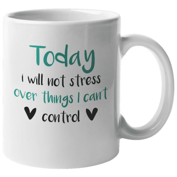 I Will Not Stress Over Things I Can't Control Quotes Coffee & Tea Mug (11oz)