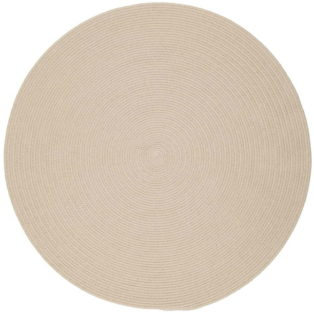 Beige Rug Braided Solid Color 10 Foot, 10 Ft Round Contemporary Rugs