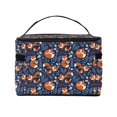 thumbnail image 3 of Yiaed Cute Foxes Print Makeup Bag Travel Cosmetic Bags for Women Girls Zipper Pouch Makeup Organizer, 3 of 4