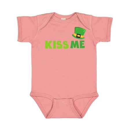 

Inktastic Saint Patrick s Day Kiss Me Green Top Hat Gift Baby Boy or Baby Girl Bodysuit