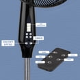thumbnail image 4 of NEXAIR Ventilador de pie con pedestal oscilante de 16 pulgadas, ventilador silencioso para quirófano con control remoto, 3 velocidades, temporizador de apagado automático, negro, 4 of 5