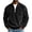Black #044, variant on Men's Loose Fit Corduroy Quarter Zip Sweatshirt Stand Collar Long Sleeve Casual Pullover With Chest Patch Pocket For Daily Commute And Weekend Outings, M