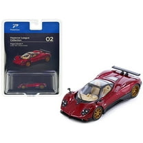 Pagani Zonda F Rosso Dubai Red Metallic "Hypercar League Collection" 1/64 Diecast Model Car by PosterCars