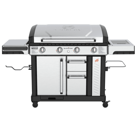 Blackstone ProSeries Outdoor Griddle, 4-Burner 36” XL Propane Flat Top Grill with Cabinet, Stainless Steel