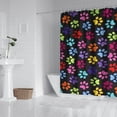 thumbnail image 4 of Colorful Animal Footprints Shower Curtain 72x84in ,Bathroom Decorative Shower Curtains Set with 12 Hooks,Modern Waterproof Washable Shower Curtain, 4 of 4