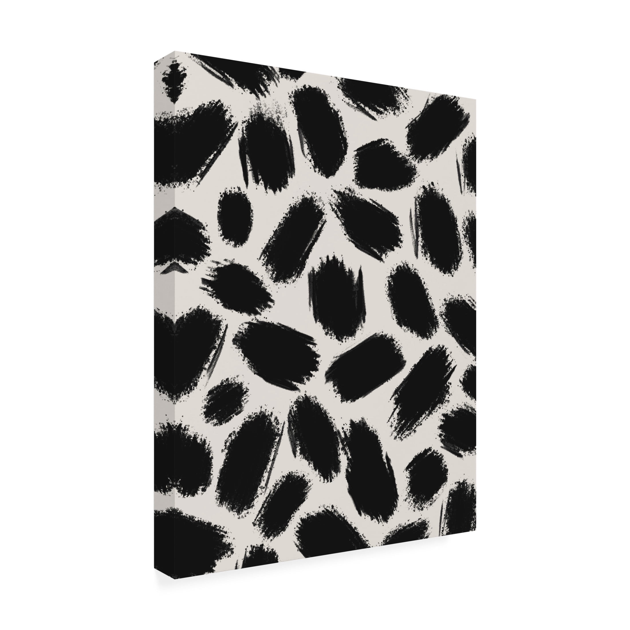 Canvas Wall Art - Treechild 'Black Thick Strokes' Wall Art for Living Room, Bedroom, or Office D?cor by Trademark Fine Art - 14 x 19 Inches