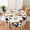 thumbnail image 4 of Cat Table Cloth Round Table Cover Wrinkle Resistant Waterproof Tablecloth 60 Inch Washable for Kitchen Party Picnic Halloween, 4 of 6