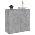 thumbnail image 2 of vidaXL Sideboard Concrete Grey 80x36x75 cm Engineered Wood, 2 of 5