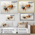 thumbnail image 4 of Designart "Blue Orange Line Art Conceptual Abstracts I" Modern Floater Framed Wall Art Living Room, 4 of 7