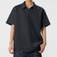 thumbnail image 1 of Camisas Elvqul Hombre Playa Gris Oscuro Manga Corta sin Estampado con Solapa Botones, 1 of 6