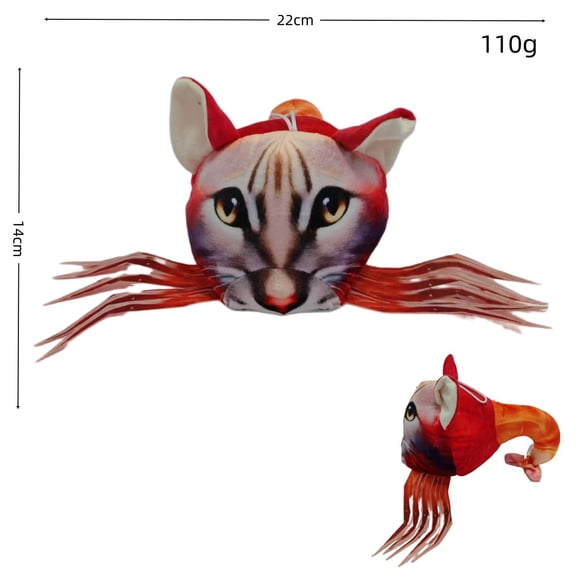 Tung Tung Tung Sahur Cat-Shrimp Hybrid Plush Toy, 8.7 inch Soft Stuffed Viral Meme Character, Funny Italian Brainrot Creature Plushie