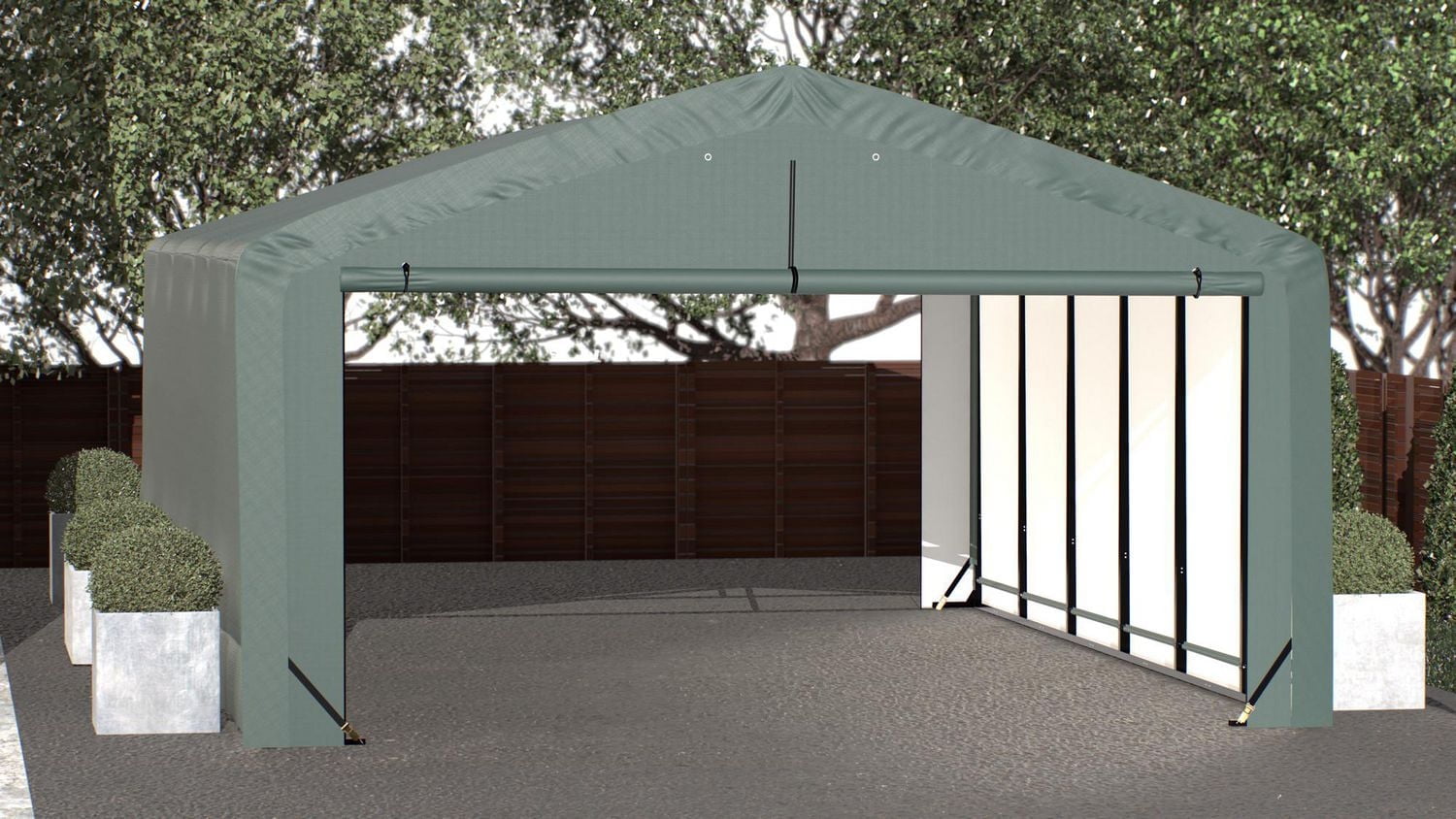 Garage ShelterTube classé vent/neige 20x27x12  Vrt