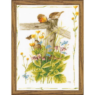 LanArte Blooming Rouge Counted Cross-Stitch Kit