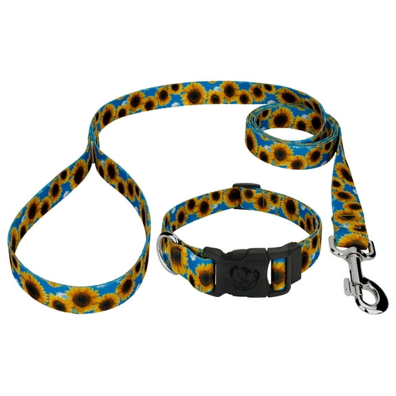 Country Brook Petz® Deluxe Sunflowers Dog Collar and Leash, 2XS