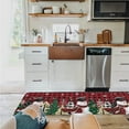 thumbnail image 4 of Christmas Kitchen Mat Rug 1 PCS Snowman Buffalo Xmas Tree Snowflakes Black Red Plaid Runner Rug Anti-Fatigue Comfort Memory Foam Standing Mat Non-Slip Floor Door Mat for Bathroom Bedroom 20x47in, 4 of 6