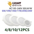 thumbnail image 2 of Luz LED empotrada ultrafina, panel de AC100-240V, 6W-24W, luz blanca cálida ultrabrillante, se puede utilizar en la cocina y el estudio, 2 of 4