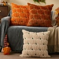 thumbnail image 4 of Fall Pillow Covers 20x20 Set of 2 Fall Decorations Beige Green Pumpkin Throw Pillow Cases Soft Plush Faux Fur Wool Couch Cushion Case for Chair Sofa Bedroom Living Room Home Decor PTK02K20, 4 of 10
