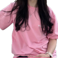 thumbnail image 3 of Camiseta de mujer con cuello redondo, hombros caídos y manga corta, estilo urbano, estampado de letras rosas y camiseta deportiva informal con estampado Setne, 3 of 5
