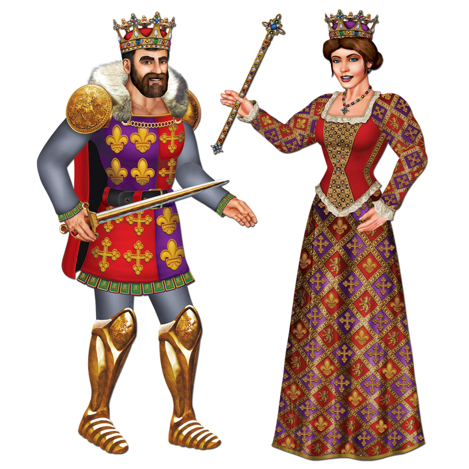 Download Free SVG Cut File - King Arthur and Queen Guinevere - Merlin on BB...