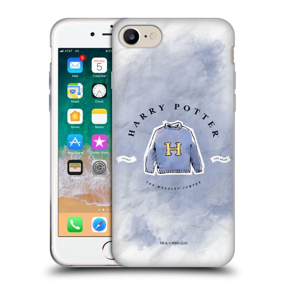 Head Case Designs Officially Licensed Harry Potter Deathly Hallows XVII Knitwear Soft Gel Case Compatible with Apple iPhone 7 / 8 / SE 2020 & 2022