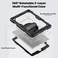 thumbnail image 3 of XYX For iPad 9th/8th/7th Generation 10.2 inch Case, 360 Rotating Shockproof Cover with Stand, Screen Protector, Shoulder Strap, Transparent, 3 of 7
