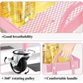 thumbnail image 4 of Organizador de 3 Niveles, Carrito de Almacenamiento Metálico con Ruedas de 360° y Freno, Estante Multiusos sin Tornillos para Cocina, Baño, Oficina (Rosa), 4 of 6