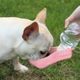 thumbnail image 6 of Portable Dog Water Bottle Dispenser - 7oz Pet Travel Water Bottle for Dogs On the Go with Buckle & Flippable Water Bowl, Pink Dog Travel Water Bowl Dispenser & Doggy Water Bottle On the Go, 6 of 7