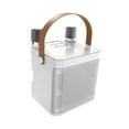 thumbnail image 2 of Altavoz inalámbrico portátil rectangular con micrófono y alcance de transmisión de 10 m Blanco, 2 of 9