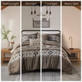 thumbnail image 3 of Comfortable 5Piece Bedding Sets Polyester Herringbone Material Rustic Stripe Design for Home Use, 3 of 11