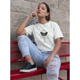 thumbnail image 2 of Ornamental Mystic Butterfly Shaped T-Shirt Women -Image by Shutterstock, Female x-Large, 2 of 4