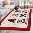 thumbnail image 2 of Valentine's Day Washable Area Rug 2.7 x 5 ft Buffalo Plaid Gnomes , Soft Non Slip Rugs Stain Repellent Indoor Felt Carpet for Living Dining Room Bedroom Home Office, 2 of 9