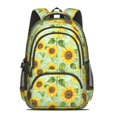 thumbnail image 2 of Sunflower and Leaf White Pattern Cute School Backpack Bag with Padded Back and Adjustable Shoulder Straps 16.9 X 12.6 X 5.9 Inches, 2 of 5