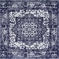 thumbnail image 1 of Unique Loom Richmond Medallion Border Rug  7' 10 x 7' 10 Square Navy Blue/Ivory, 1 of 2