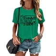 thumbnail image 7 of Ankishi Funny Tshirt Women Stronger Than The Storm Summer Graphic Tees Casual Crew Neck Tops Short Sleeve for Travel Dating, 7 of 7