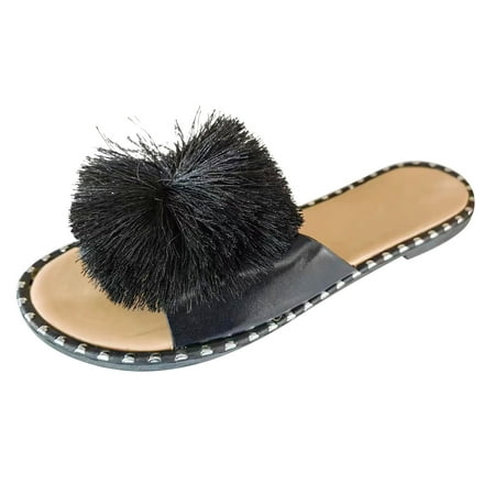 

Summer Saving Clearance! Kukoosong Flat Sandals for Women Beach Sandals Summer Non-Slip Causal Slippers Women s Sandals Black 39